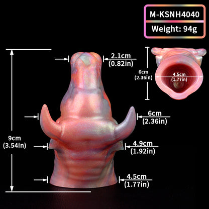 Closed Bull Head Mundknebel - Minotaur Sealed Beast Mask Gag | Platin-Silikon SilikonLust