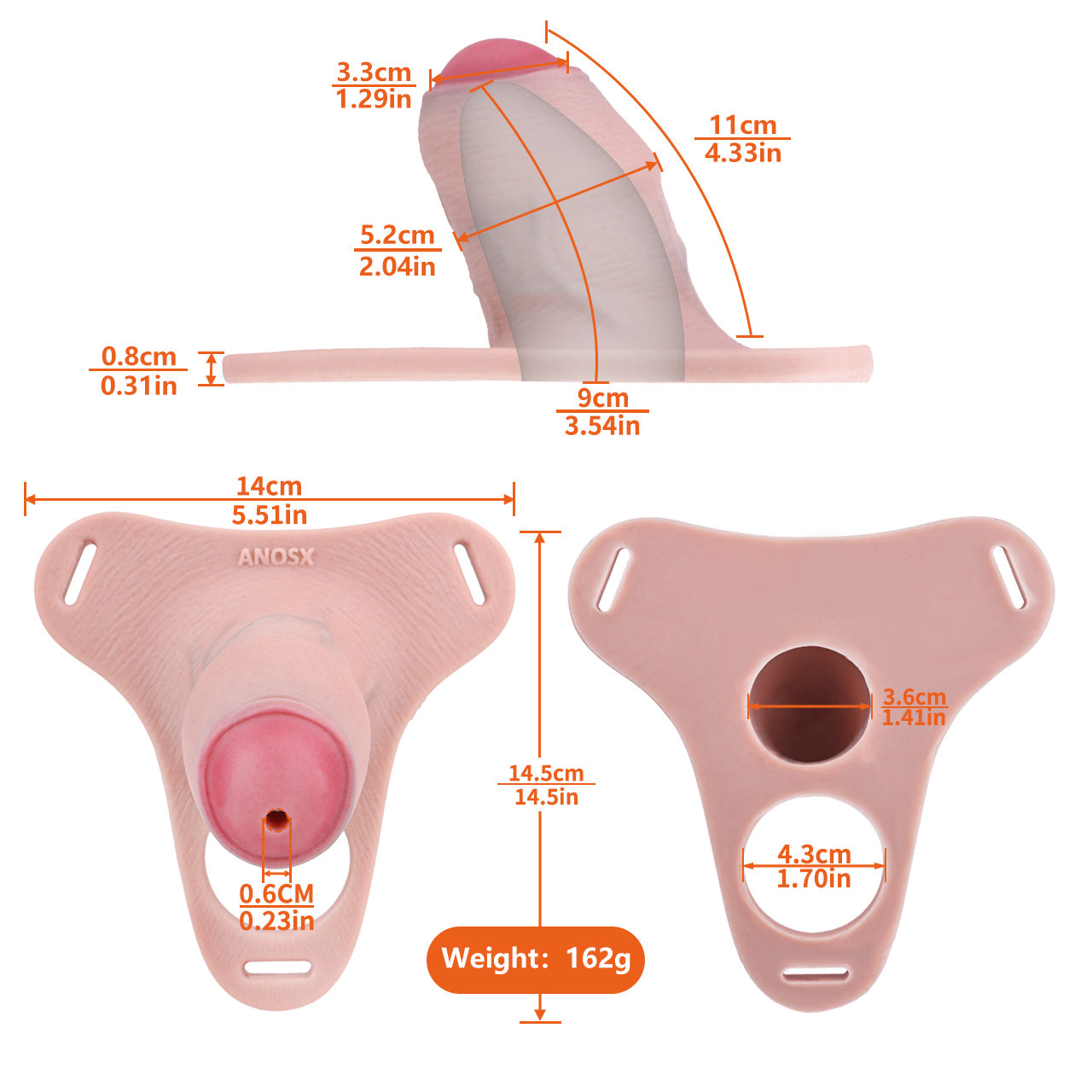 Silicone Penis Cage - Soft Chastity Cage with Three-Dimensional Haptics and Hygienic Long-Term Wear Structure