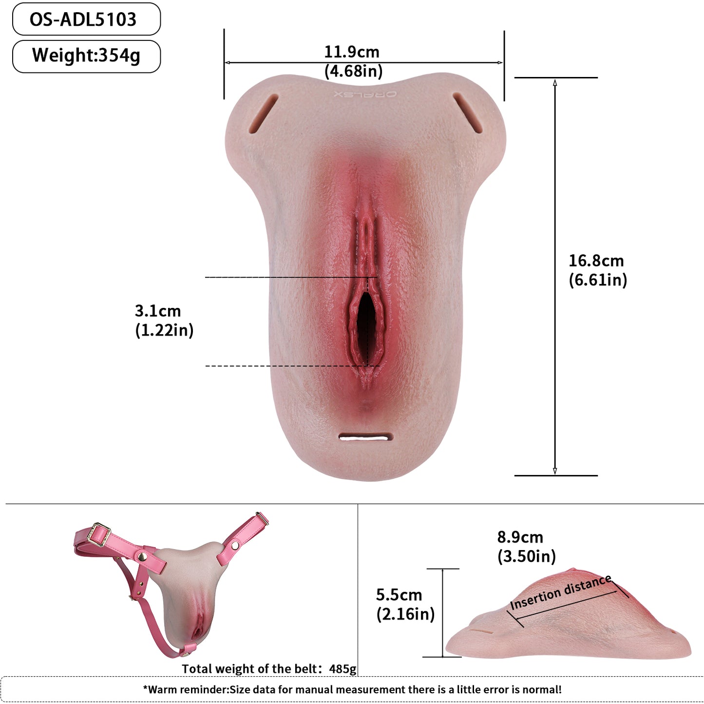 Anatomisch Geformte Transgender Vagina Slip - Ergonomisch Einteilig Realistisch Harness