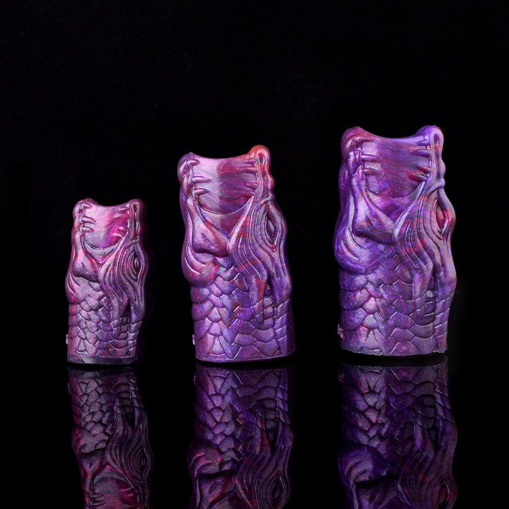 Gaping Acorn Sleeve in Nebula Violet - Wide-Open Dragon Sleeve with Vacuum Suction Chamber