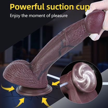 Riesenkopf Squirting Dildo | Platinum Silicone Huge Head Dildo mit Übergroßer Schirm-Glans