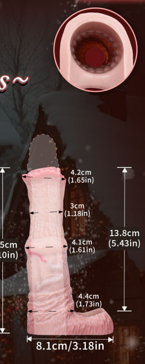 Horse Dildo Sleeve Platinum Silicone - Open-Ended Extension with Realistic Veins and Skin-to-Skin Feel