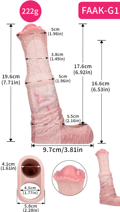 Premium Silicone Masturbator Snug Fit - Realistic Closed Sleeve with Petal-Shaped Glans and Body Heat Sync